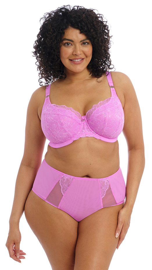 Elomi Brianna Padded Plunge Bra Brief Set Very Pink