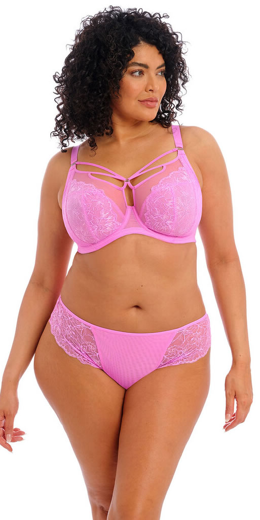 elomi Brianna Plunge Bra Brief Set Very Pink