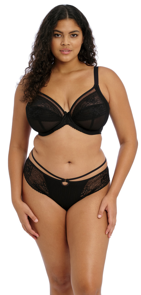 Elomi Kendra Bra With Thong Set Black