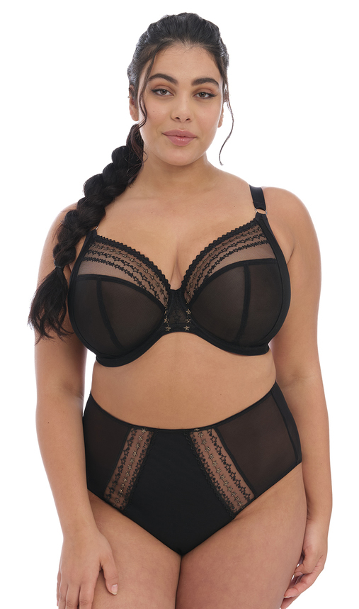 Elomi Matilda Plunge Bra Pant Set Black Star