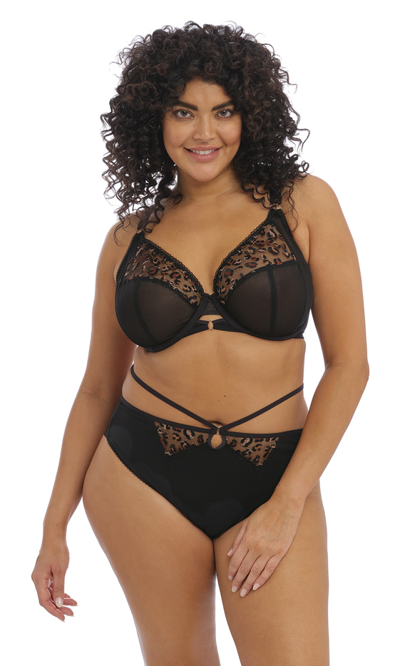 Elomi Namrah Bandless Plunge Bra Brief Black