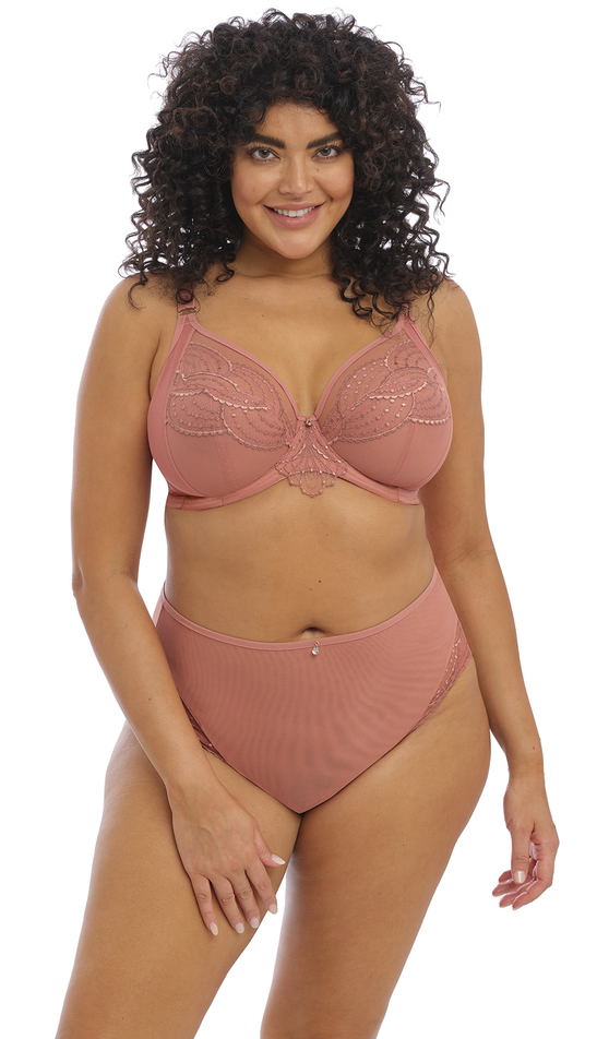 Elomi Priya Plunge Bra Brief Rosegold