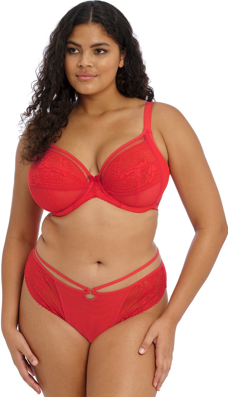 Elomi Sachi Plunge Bra Red Confetti