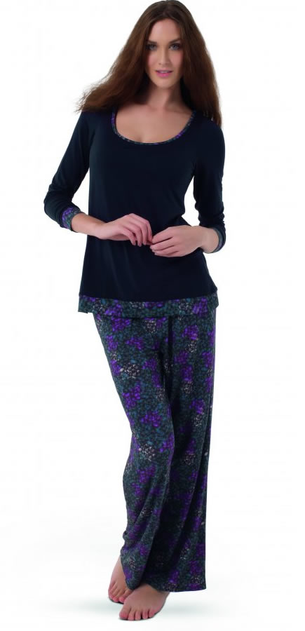 freya marina pyjama set black