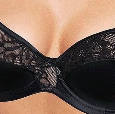 panache harem black bra close