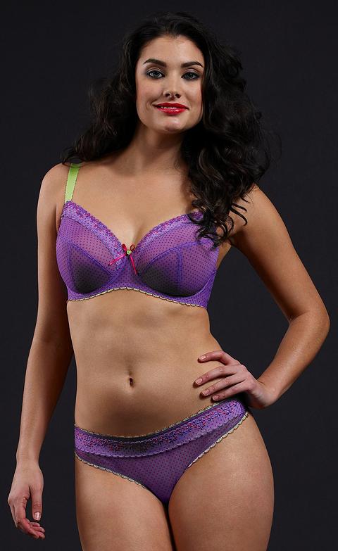 Freya Daisy Plunge Bra & Thong set Lilac