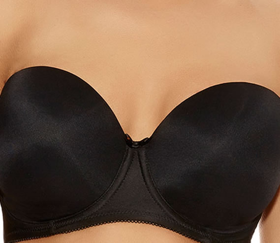 Freya Deco Moulded Strapless Bra Black