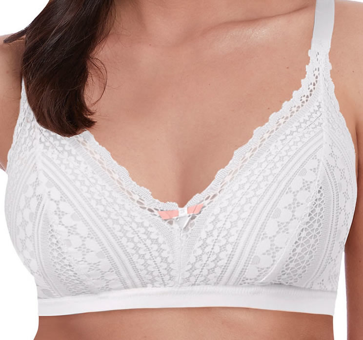 Daisy Lace Bralette White