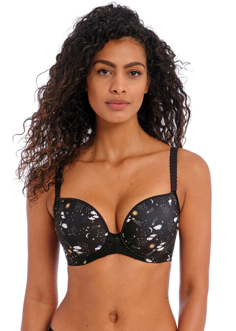 Freya Daudreaming Moulded Plunge Bra Celestial Black