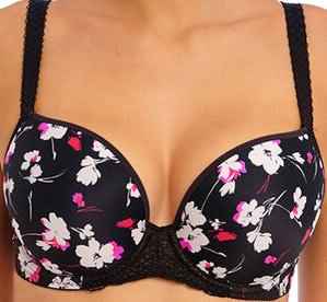 Freya Daydreaming Moulded Bra Black Floral