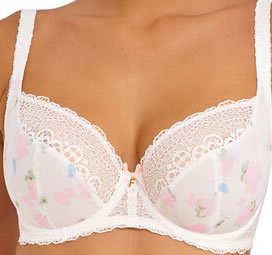 Freya Daydreaming Plunge Bra White Flora