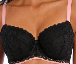 Freya Offbeat Half Cup Padded Bra Black