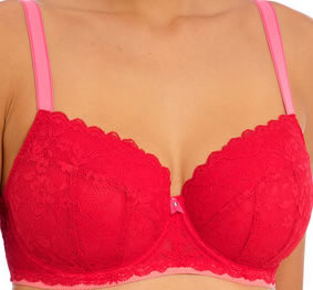 Freya Offbeat Padded Plunge Bra Chilli Red