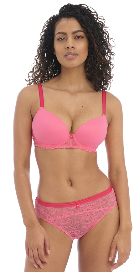 Freya Offbeat Moulded Bra Pant Set Pink