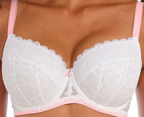 Freya Offbeat Padded Half Cup Bra White