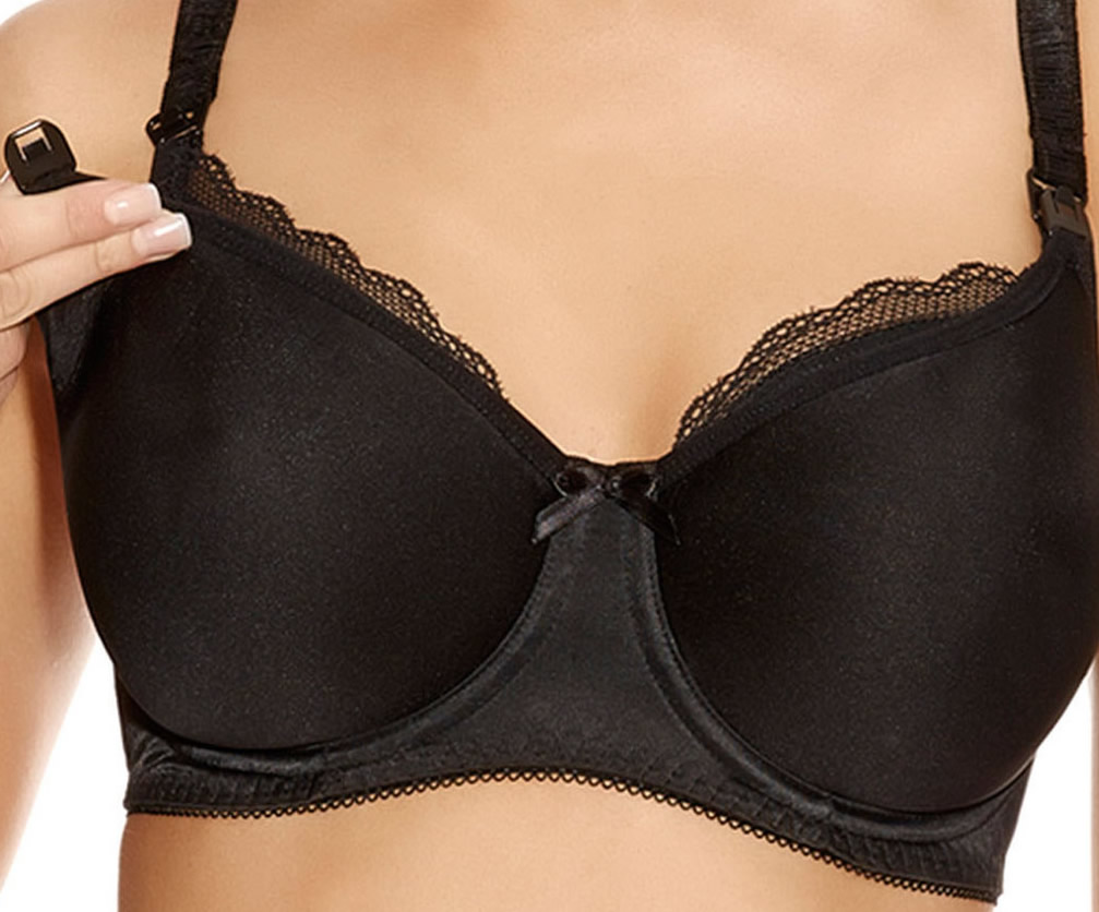 Freya Pure Underwired Moulded Nursing Bra Black