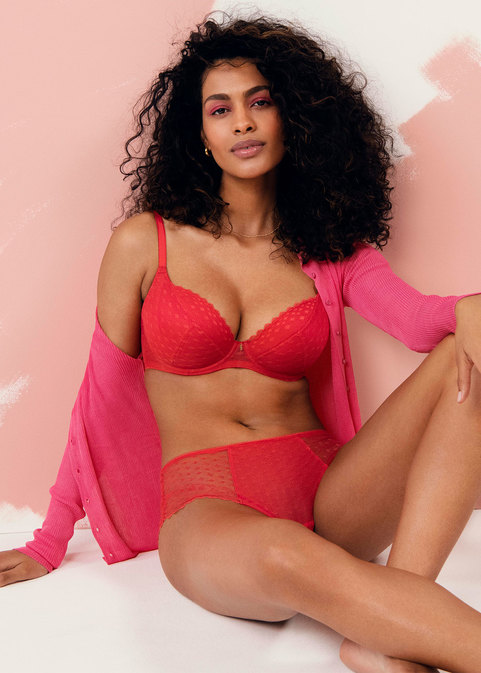 Freya Signature Plunge Moulded Bra Chilli-Red