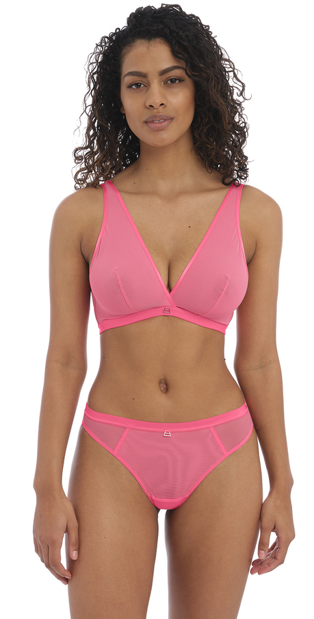 Freya Snapshot Bralette With Brazilian Thong Pink