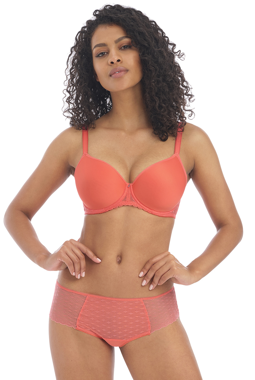 Freya Signature Moulded Bra Short Set Hot Coral