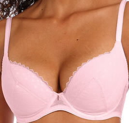 Freya Signature Half Cup {added Plunge Bra Barley Pink