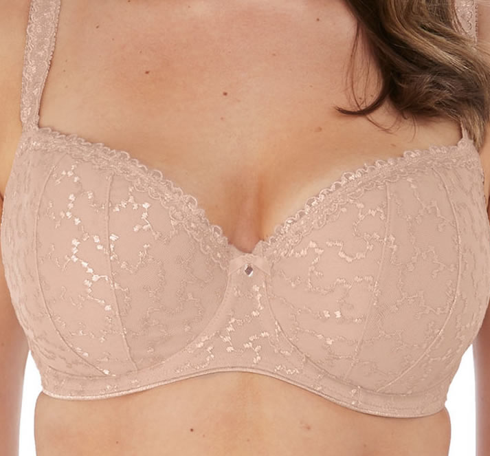 Fantasie-Ana Half Cup Padded Plunge Bra Natural Beige