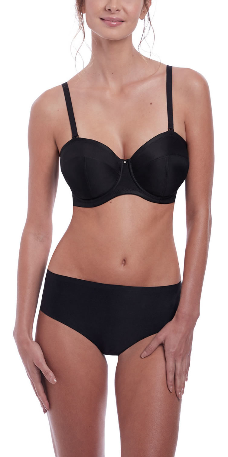 fantasie Aura Moulded Strapless Bra Brief Black