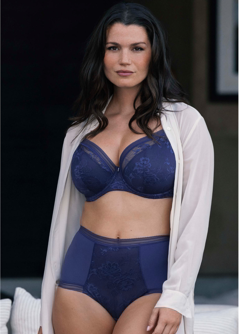 Fantasie Fusion Lace Plunge Bra Brief French Navy