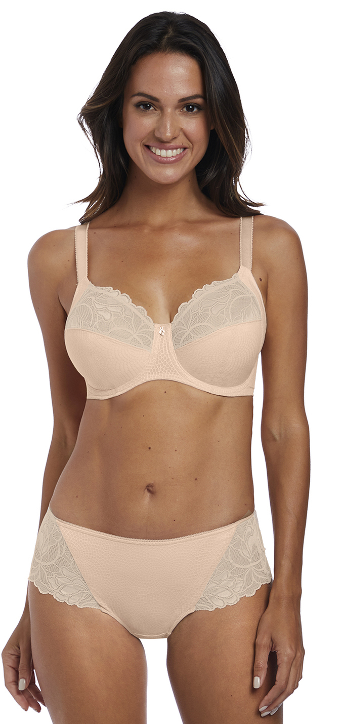 fantasie Memoir Full Cup Side Support Bra Briefs set Natural beige