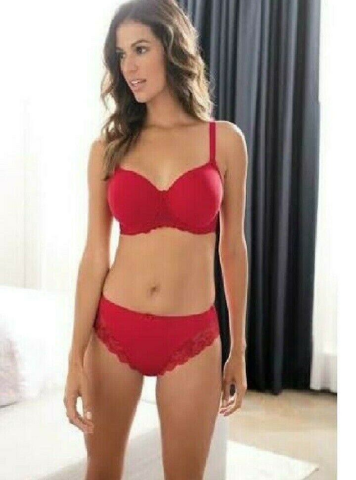 Fantasie Rebecca Lace Moulded Bra Brief Set Red