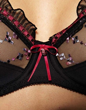 freya colette plunge bra suspender set black