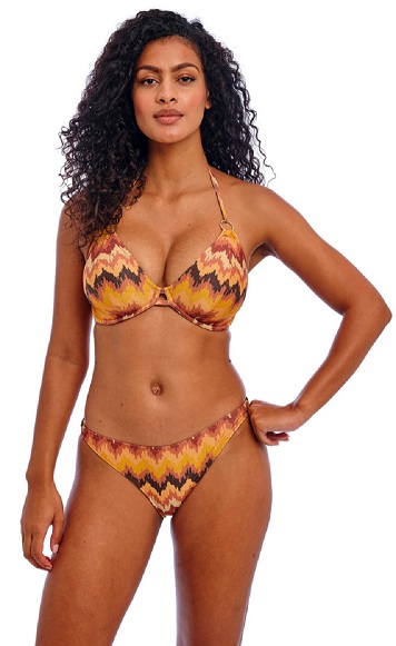 Freya Arizona Wave Halterneck Bikini Bra High Leg Brief Horizon