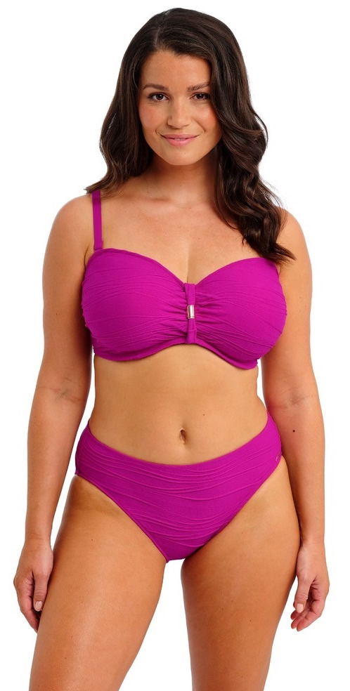 Fantasie Beach Waves Bandeau Bikini Bra Bright Fuschia