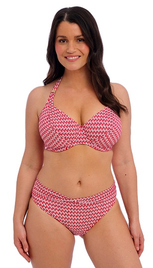 Fantasie Koh Lipe Halterneck Bikini Bra Mid Rise Pant Radiant Red