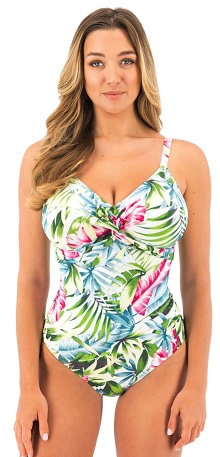 Fantasie Langkawi Twist Front Swimsuit White Floral