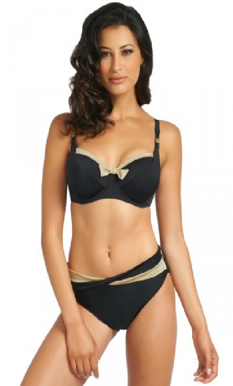 fantasie malawi balcony bikini bra with classic bikini pant black