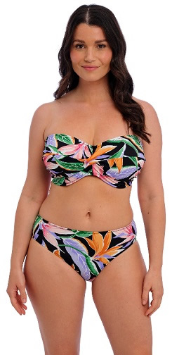 Fantasie Mykonos Bandeau Bikini Bra Pant Set Black