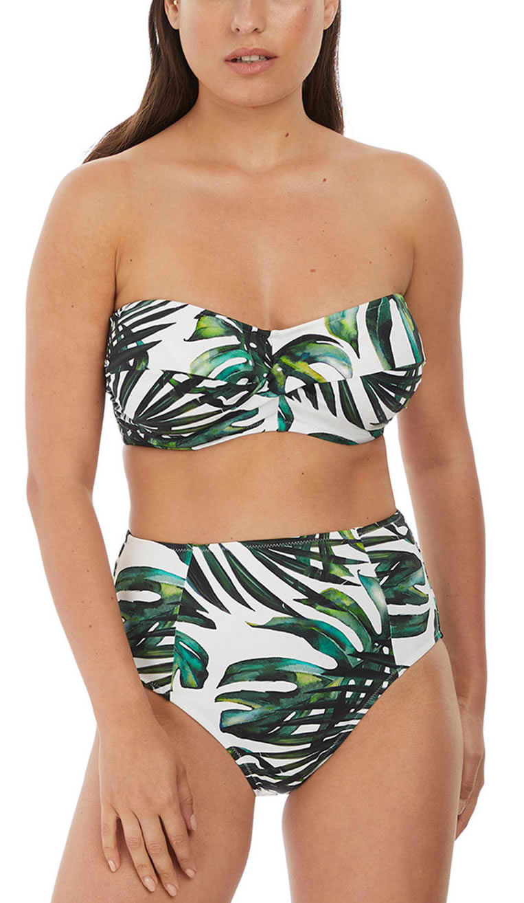 Fantasie Fern Bandeau Bikini Bra High Waisted Pant Fern