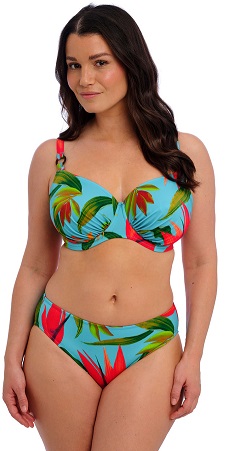 Fantasie Pichola Full Cup Bikini Bra Mid Rise Pant Aqua