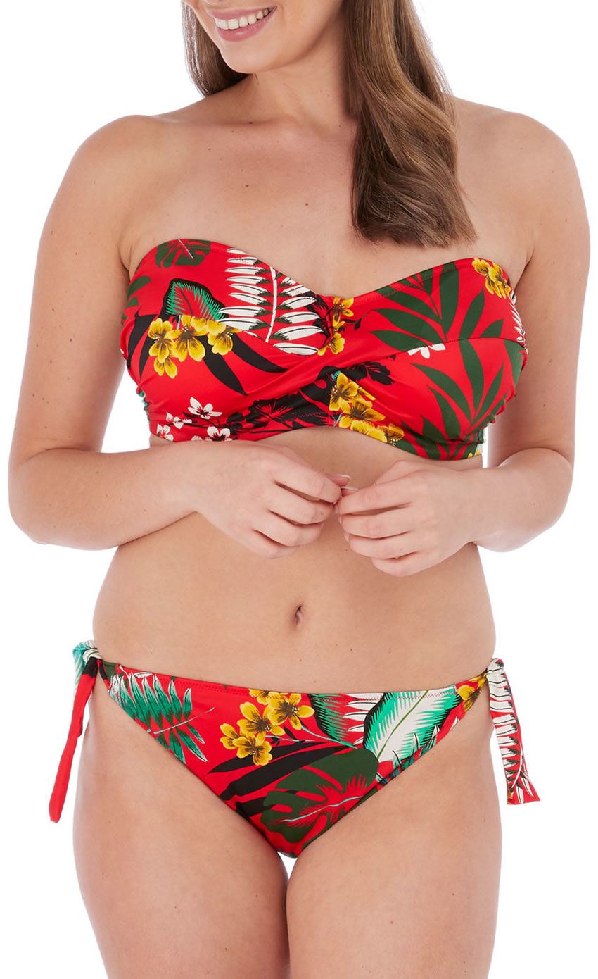 Fantasie Vilamoura Bandeau Bikini Bra Tie Pant Lollipop