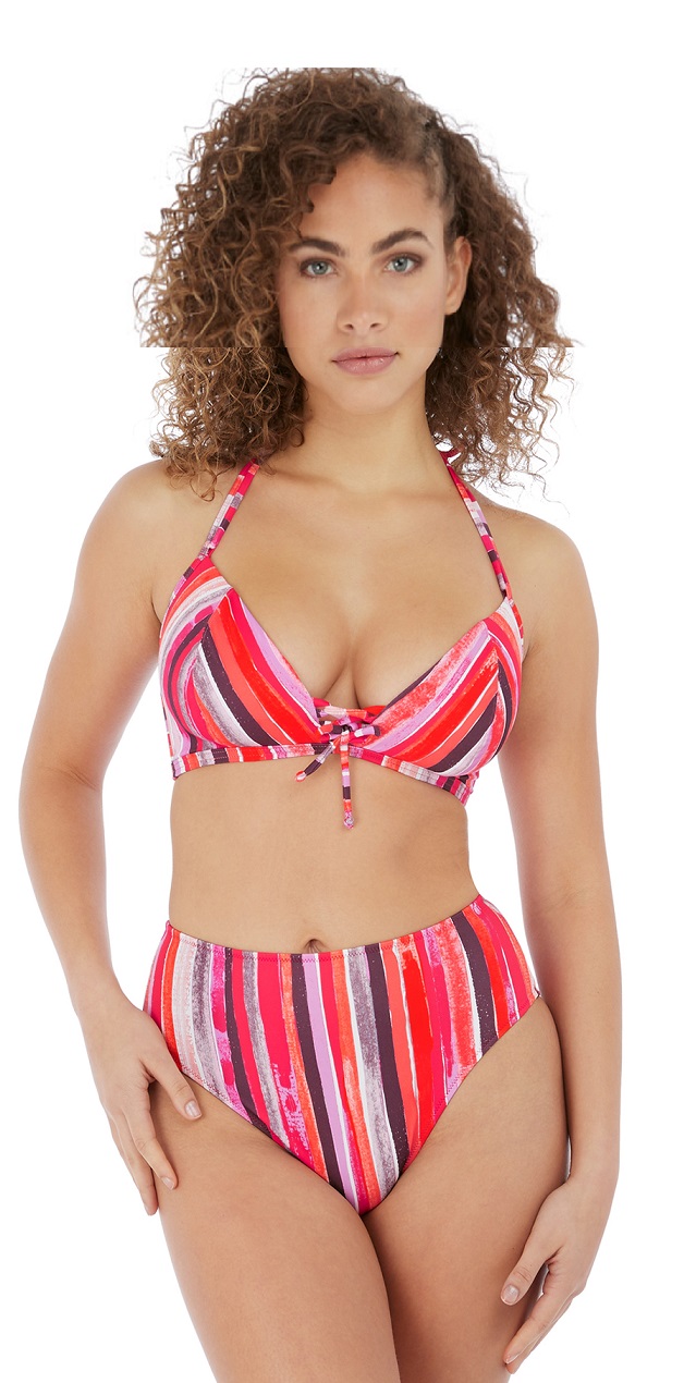 Freya Bali Bay Triangle Bikini Bra High Pant Summer Multi