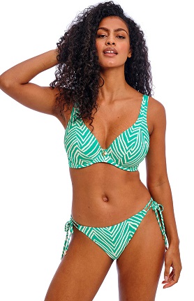 Freya Fiji Falls High Apex Bikini Bra Set Marine