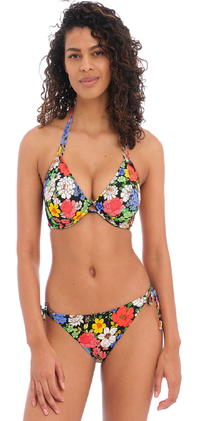 Freya Floral Haze Halterneck Bikini Bra Pant Multi