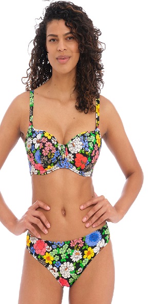 Freya Floral Haze Sweetheart Bikini Bra Pant Set Multi