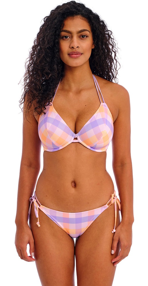 Freya Harbour Island Halterneck Bikini Bra Tie Pant Set Sorbet