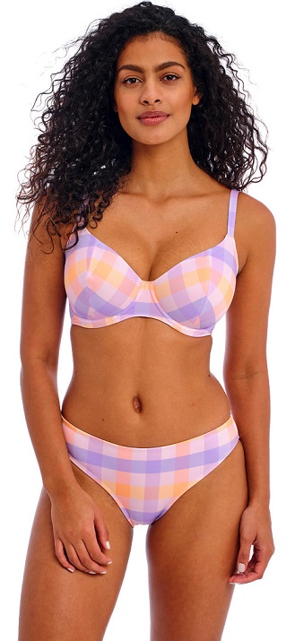 Freya Harbour Island Plunge Bikini Bra Pant Set Sorbet