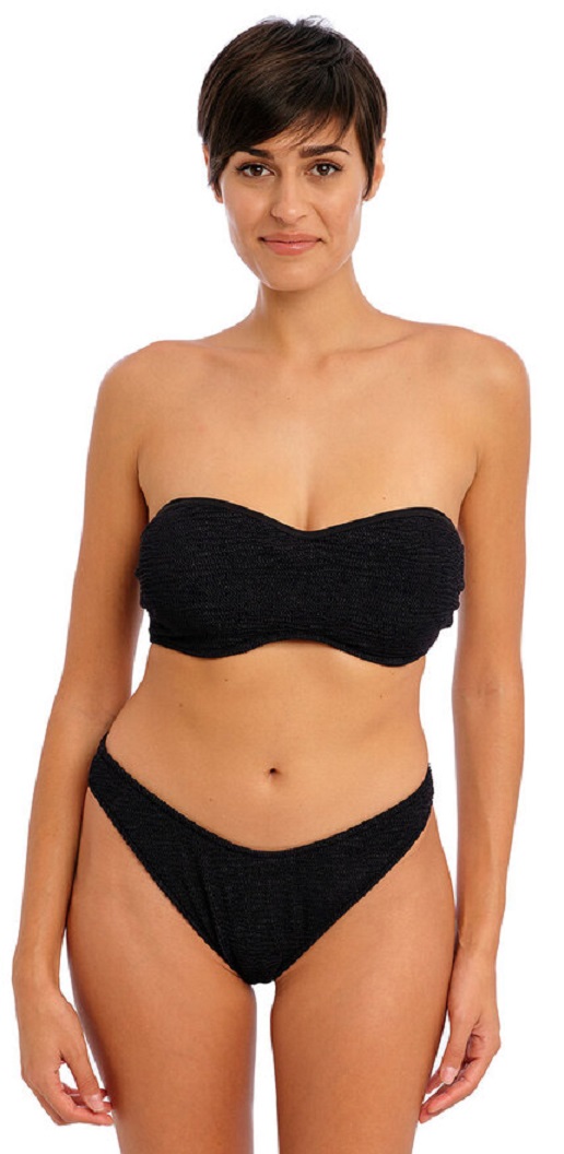 Freya Ibiza Waves Bandeau Bikini Bra Pant Black