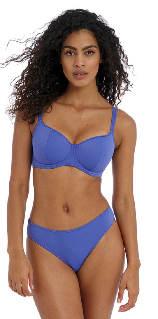 Freya Jewel Cove Sweetheart Bikini Bra Classic Pant Plain Azure