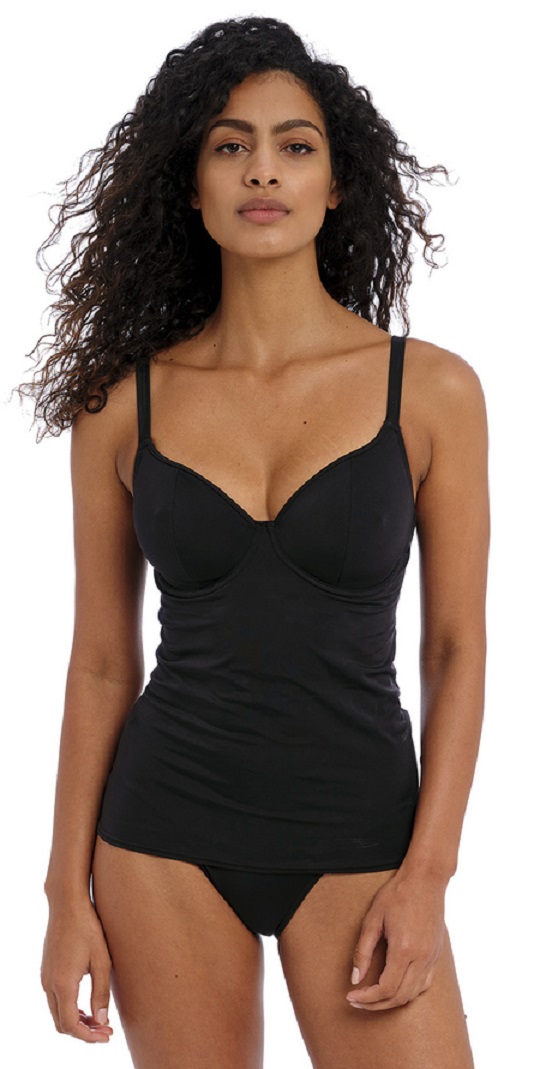 Freya Jewel Cove Padded Plunge Tankini Black