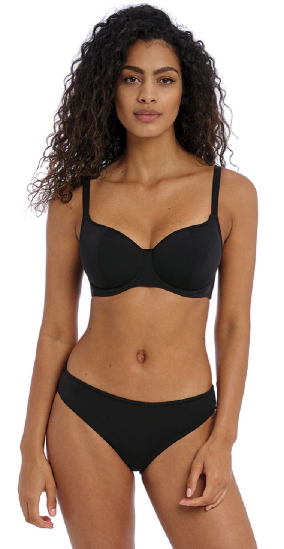 Freya Jewel Cove Sweetheart Bikini Bra Pant Set Black