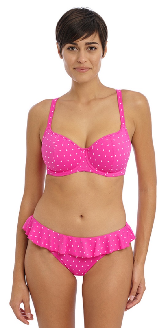 Freya Jewel Cove Sweetheart Bikini Bra Italini Pant Raspberry Spot